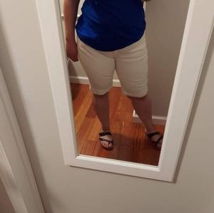 Levi's white denim shorts